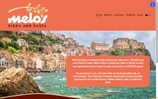 Melo's Pizza & Pasta website