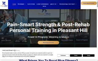 Royal Blue Fitness website