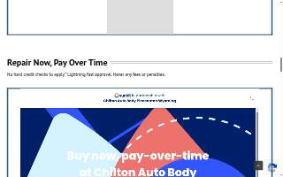 Chilton Auto Body Pleasanton Wyoming website