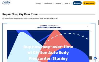 Chilton Auto Body Pleasanton website