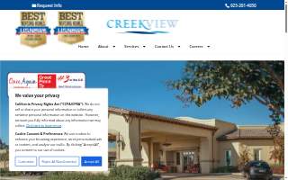 Creekview Health Center website