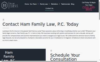 Ham Family Law website