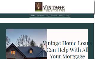 Vintage Home Loans website