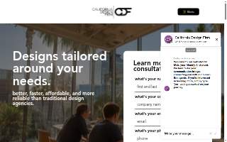 California Design Firm website