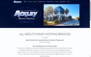 Ackley Moving Services website