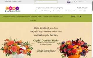 Crystal Gardens Florist website
