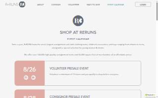 ReRuns ReSale Shoppe website