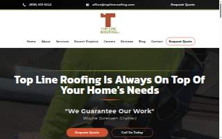 Top Line Roofing website
