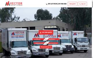 Vector Moving and Storage - Poway Moving Company website