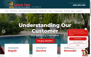 Leisure Time Pool Service & Repair website