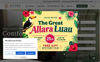 Allara Senior Living website