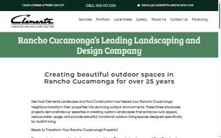 Clements Landscape and Pool Construction website