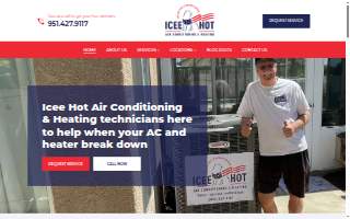 Icee Hot Air Conditioning and Heating website