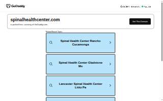 Spinal Health Center website