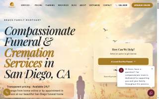 Bravo Family Mortuary website