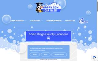 Happy Cow Car Wash of Rancho San Diego website