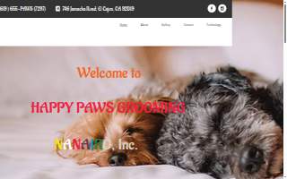 Happy Paws Grooming Nanairo, Inc. website