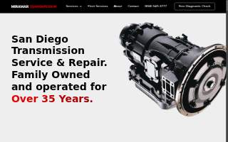 Miramar Transmission of Rancho San Diego website