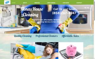 Monas House Cleaning website