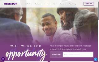 PrideStaff website