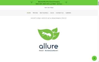 Allure Pest Management of Rancho Santa Margarita website