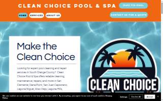 Clean Choice Pool & Spa website