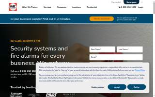 Bay Alarm Company of Redding website