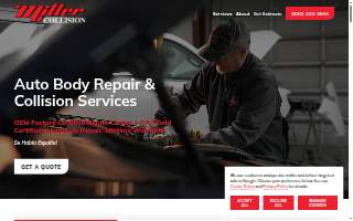 Miller Collision Center website