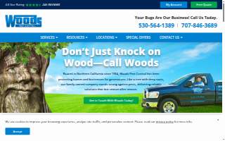 Woods Pest Control, Inc. of Redding website