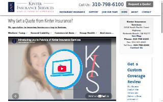 Kinter Insurance Services website