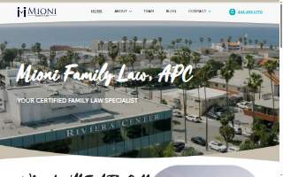 Mioni Family Law, APC website