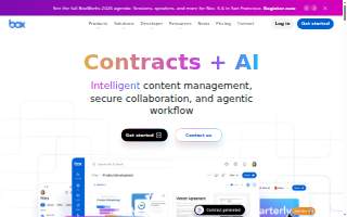 Box, Inc website