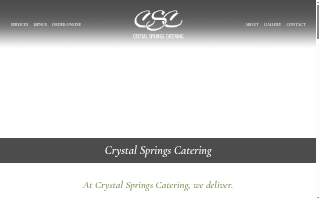 Crystal Springs Catering website