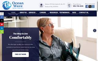 Ocean Wave Home Care LLC of Redwood City website