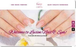 Lucien Nail & Spa website