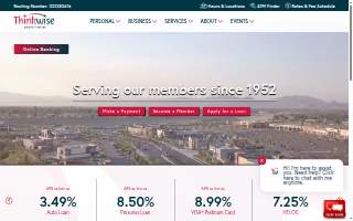 Thinkwise Credit Union website
