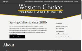 Western Choice Insurance & Vehicle Registration website
