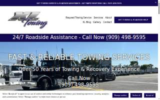 XL Towing website