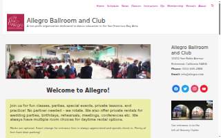 Allegro Ballroom website