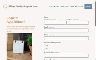 Hilltop Family Acupuncture website