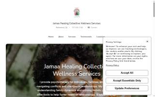 Jamaa Healing Collective Wellness Services website