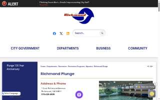 Richmond Plunge website
