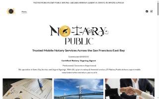 ZV Notary Public Services website