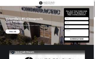 Hands of Health Chiropractic website