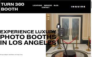 Turn 360 Photobooth Rental website