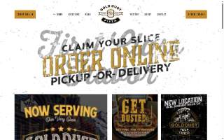 Gold Dust Pizza Ripon website