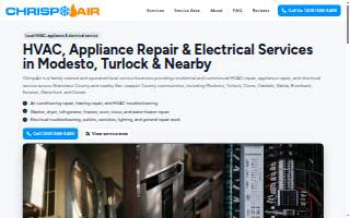 Chrisp Air HVAC and Appliance Repair website