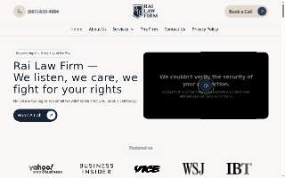 Rai Law Firm website