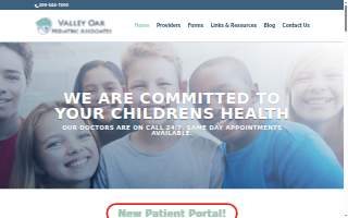 Valley Oak Pediatrics of Riverbank website