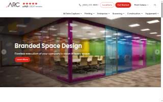 ARC Document Solutions of Riverside website